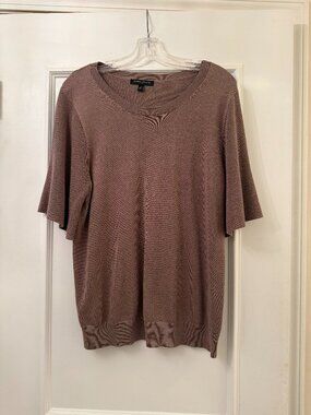 Banana Republic Pull Over Sweater, Elbow Bell Sleeves, Scoop Neck, SL, Taupe